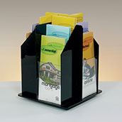 12-pocket rotating literature dispenser for 4w brochures