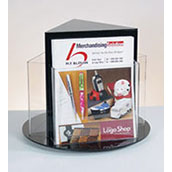 3-sided rotating countertop sign display