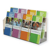 Wall Mount Tiered Literature Holder - 4w