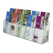 2 -Tiered 10 pocket Wall Mount Brochure Holder - 4w