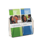 Wall Mount Side-by-Side Literature Holder - 4w
