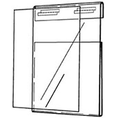 Slatwall Sign Holder, Non-Glare, 22w x 28h