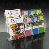 Adjustable Acrylic Literature Holder - 10-Pocket 2-Tier