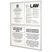 4-Pocket Acrylic Wall Frame for Paper Mandatory Signs