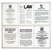 6-Pocket Acrylic Wall Frame for Paper Mandatory Signs
