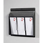 Magnetic Exterior Pamphlet Ticket Dispenser - 3 Pocket