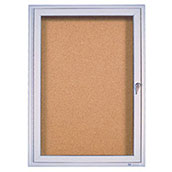 Indoor Aluminum Radius Bulletin Board - 24x36