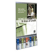 Modern Line 22x28 Wall Frame with 5-Pocket Brochure Holder