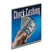 Clear Acrylic Wall Display with Accent Strip - 8.5x11