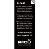 Replacement Decal for Drive-Up 5w x 12h Policy Holder