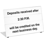 Countertop White Deposit After Sign Kit - 7w x 4.5h