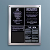 Aluminum Stand-off Wall Display for 4 Acrylic Signs