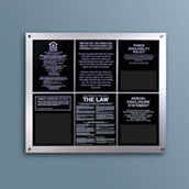 Aluminum Stand-off Wall Display for 6 Acrylic Signs