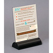 Acrylic Countertop Sign Holder with Wood Base - 5x7