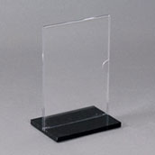 Counter Acrylic Sign Holder with Black Base - 5x7