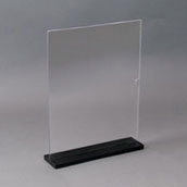 Counter Acrylic Sign Holder with Black Base - 11x14