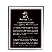 Aluminum Wall Frame for Single Acrylic Mandatory Sign