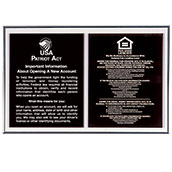 Aluminum Wall Frame for 2 Acrylic Mandatory Signs