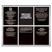 Aluminum Wall Frame for 5 Acrylic Mandatory Signs