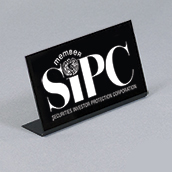 SIPC Sign - Bent Acrylic Counter 6x3.5