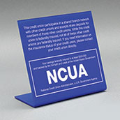 Shared Branch Network Counter Sign with NCUA Label