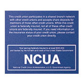 Magnetic Wall Shared Branch Sign with NCUA