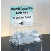 Lockable Clear Acrylic Suggestion Box