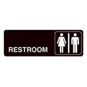 Acrylic Facility Sign, 9w x 3h,  Restroom
