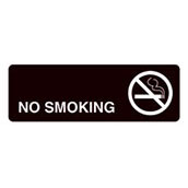 Acrylic Facility Sign, 9w x 3h,  No Smoking