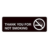 Acrylic Facility Sign, 9w x 3h,  Thank You for Not Smoking