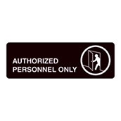 Authorized Personnel Only Acrylic Facility Sign - 9w x 3h