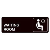 Waiting Room Acrylic Facility Sign - 9w x 3h