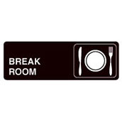 Break Room Acrylic Facility Sign - 9w x 3h