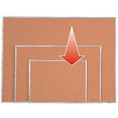 Aluminum Frame Open Faced Corkboard