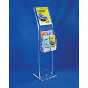 48h Clear Acrylic Slant Back Floor Sign & Literature Holder
