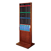 Classic Display with 5-Pocket Brochure holder with 22x36 Rate Display