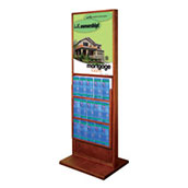 2-Sided Classic Floor Display with 15-Pocket Brochure Holders