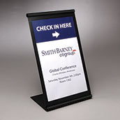 Linea Sign Holder w/ MegaLens System - 8.5x11 - Black