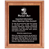 Oak Wall Frame for 1 Acrylic Mandatory Sign