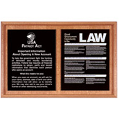 Oak Wall Frame for 2 Acrylic Mandatory Signs