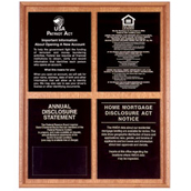 Oak Wall Frame for 4 Acrylic Mandatory Signs