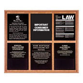 Oak Wall Frame for 5 Acrylic Mandatory Signs