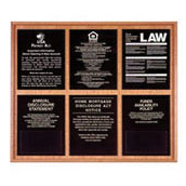 Oak Wall Frame for 6 Acrylic Mandatory Signs