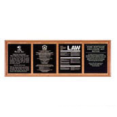 Oak Wall Frame for 4 Acrylic Mandatory Signs