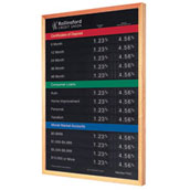 Oak Wall Frame for 22x36 Rate Displays