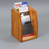 Single Pocket Oak Brochure Holder