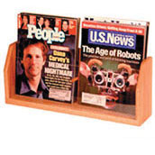 2 Pocket Oak Magazine Holder