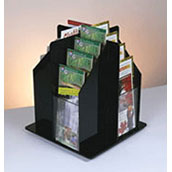 16-pocket rotating literature dispenser for 4w brochures