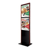 Traditional Line Floor Display with Poster Holders - 86in