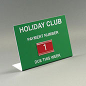 Christmas Club Payment Signs